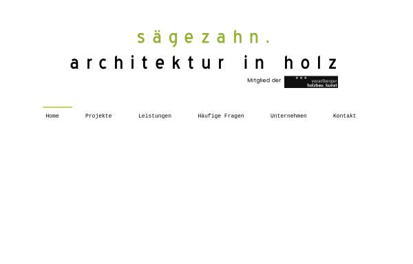 Vorschau von www.saegezahn.com, Sägezahn Architektur in Holz GmbH