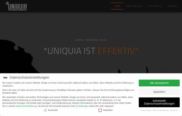 Vorschau von uniquia.de, *UNIQUIA - Web- + Grafikdesign aus Rosenheim bei München