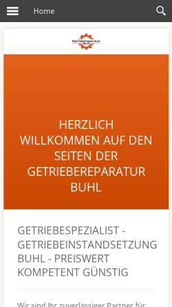 Vorschau der mobilen Webseite www.getriebe-reparatur-instandsetzung.de, Getriebe-Reparatur und Instandsetzung Buhl in Oßling (Dresden)