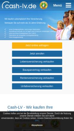 Vorschau der mobilen Webseite www.cash-lv.de, Cash-Lv - PACTA Invest GmbH