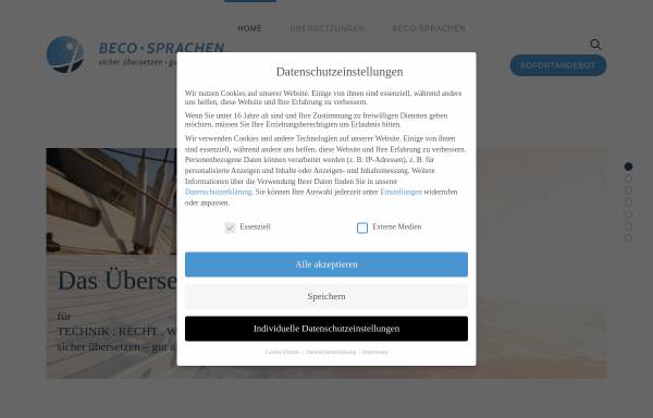 Vorschau von www.beco-sprachen.de, beco-Sprachenservice