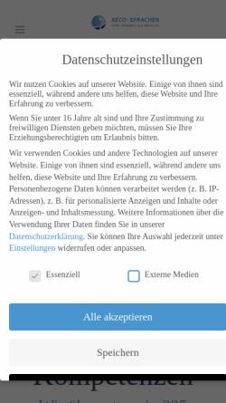 Vorschau der mobilen Webseite www.beco-sprachen.de, beco-Sprachenservice