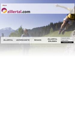 Vorschau der mobilen Webseite www.zillertal.com, Portal für das Zillertal in Tirol