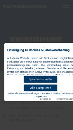 Vorschau der mobilen Webseite www.homepagerecruiter.de, Homepage Recruiter by Recruitwerk GmbH