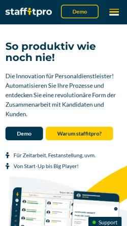 Vorschau der mobilen Webseite www.staffitpro.de, IT-Bewerber