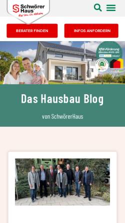 Vorschau der mobilen Webseite blog.schwoererhaus.de, Hausbau-Blog von SchwörerHaus