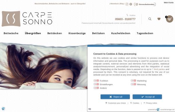 Vorschau von www.carpe-sonno.de, Bett in Überlänge - Carpe Sonno