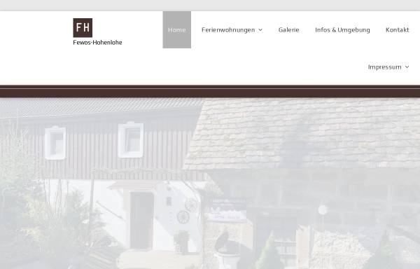 Vorschau von www.fewos-hohenlohe.de, Fewos Hohenlohe Ferienwohnungen in Ilshofen
