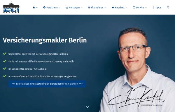 Vorschau von www.berlinfinanz24.de, BerlinFinanz24 - Ihr Versicherungsmakler Jan Kunkel aus Berlin 