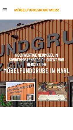 Vorschau der mobilen Webseite www.moebelfundgrube-merz.de, Möbelfundgrube Merz GmbH