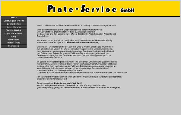 Vorschau von www.plate-service.de, Plate-Service GmbH