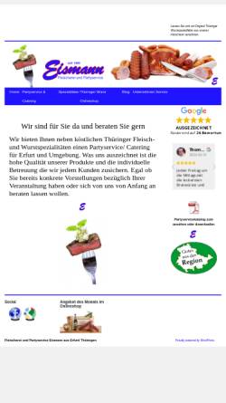 Vorschau der mobilen Webseite www.fleischerei-eismann.de, Fleischerei und Partyservice Eismann
