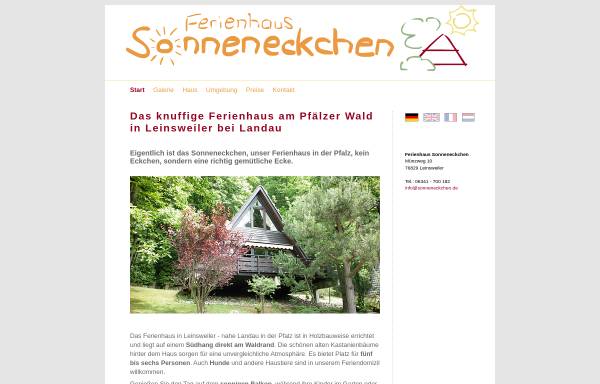 Vorschau von www.sonneneckchen.de, Ferienhaus Sonneneckchen in Leinsweiler / Pfalz