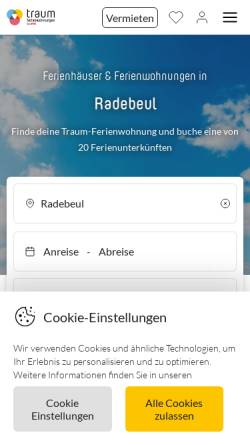 Vorschau der mobilen Webseite ferienwohnung-radebeul.org, Ferienwohnung in Radebeul