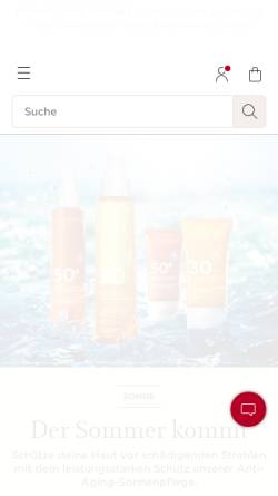 Vorschau der mobilen Webseite de.clarins.com, Clarins Kosmetikprodukte