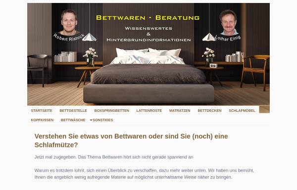 Vorschau von www.bettwaren-beratung.net, Bettwaren- und Bettwäsche-Beratung