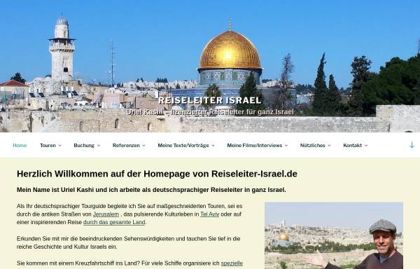 Vorschau von www.reiseleiter-israel.de, Uriel Kashi: Reiseleiter in Israel