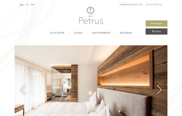 Vorschau von www.hotelpetrus.com, Hotel Petrus: Wellness und Aktivurlaub in Südtirol