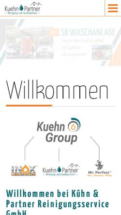 Vorschau der mobilen Webseite www.kuehnundpartner.eu, Kühn & Partner Reinigungsservice GmbH