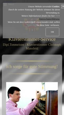Vorschau der mobilen Webseite www.Klavierstimmer-NRW.de, Mansfeld, Christoph - Dipl. Tonmeister / Klavierstimmer