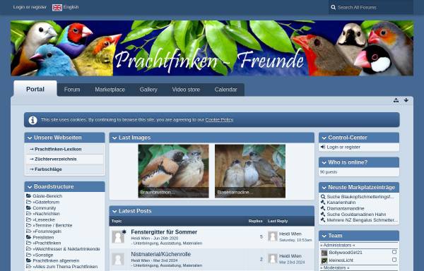 Vorschau von www.prachtfinken-freunde.de, Prachtfinken-Freunde Forum