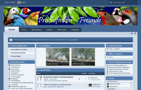 Vorschau von www.prachtfinken-freunde.de, Prachtfinken-Freunde Forum