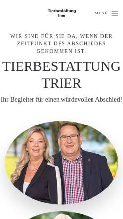 Vorschau der mobilen Webseite www.tierbestattung-trier.de, CremPet Tierbestattung Trier