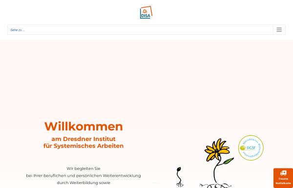 Vorschau von www.disa-dresden.de, DISA - Dresdner Institut für Systemisches Arbeiten