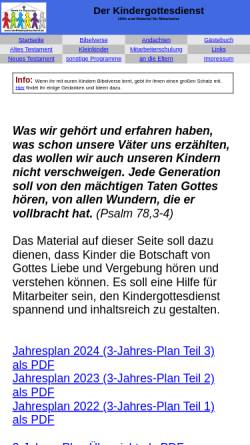 Vorschau der mobilen Webseite www.derkindergottesdienst.de, Der Kindergottesdienst - Material für Mitarbeiter