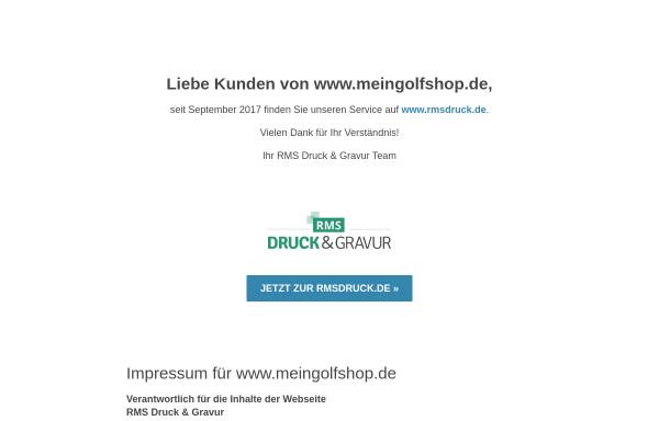 Vorschau von www.meingolfshop.de, MeinGolfshop - Golfplatzausstatter für Golfclubs und Driving Ranges