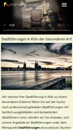 Vorschau der mobilen Webseite www.stadtimpressionen-koeln.de, Stadtimpressionen Köln