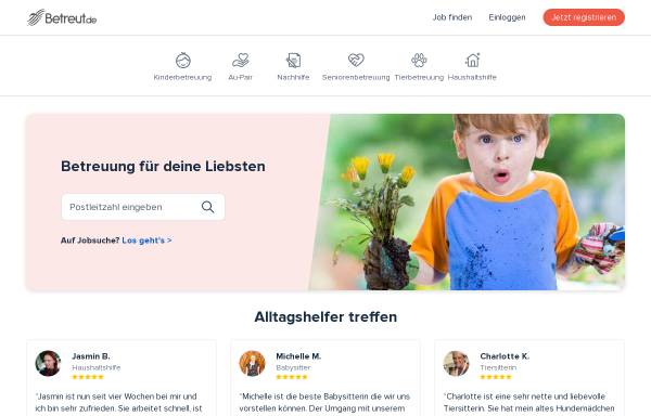Betreut.de: Kinder- & Familiennahe Dienstleistungen 