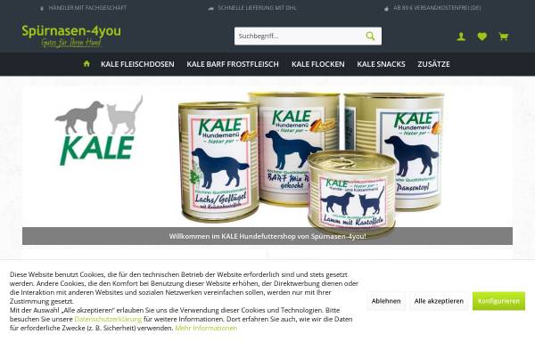 Vorschau von www.kale-hundefutter.de, Kale Hundefutter Shop