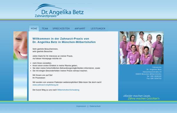 Vorschau von www.zahnarzt-betz.de, Zahnarzt Dr. Betz in Schwabing