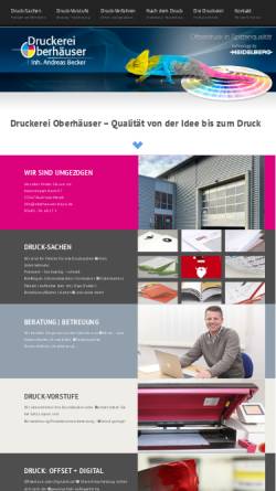 Vorschau der mobilen Webseite www.druckerei-oberhaeuser.de, Druckerei Oberhäuser