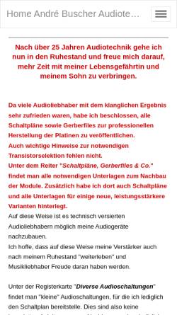 Vorschau der mobilen Webseite www.buscher-endstufen.de, André Buscher Audiotechnik