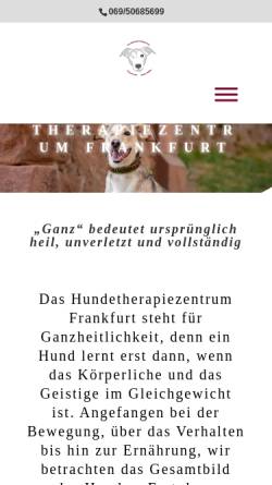 Vorschau der mobilen Webseite www.hundetherapiezentrum-frankfurt.de, Hundetherapiezentrum Frankfurt 