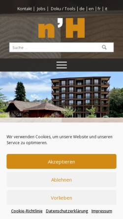 Vorschau der mobilen Webseite neueholzbau.ch, neue Holzbau AG