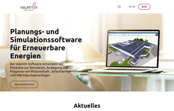 Vorschau von www.valentin.de, Dr. Valentin EnergieSoftware GmbH