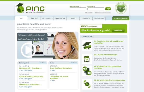Vorschau von www.pinc-web.de, p!nc - personal internet coaching