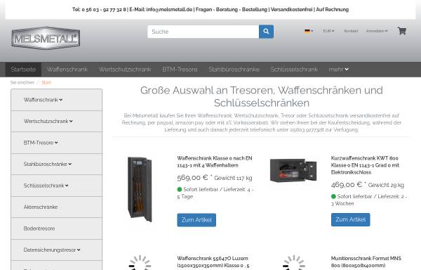 Vorschau von www.melsmetall.de, Melsmetall Tresor Vertriebs UG