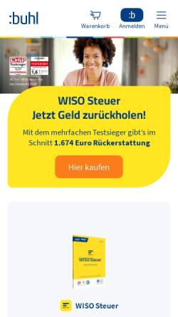 Vorschau der mobilen Webseite www.wiso-sparbuch.de, Buhl Data Service GmbH