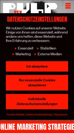Vorschau der mobilen Webseite www.pulpmedia.at, Pulpmedia | Online Marketing Agentur, Linz