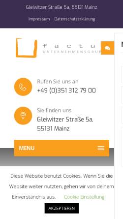 Vorschau der mobilen Webseite www.factum-immobilien-ag.de, factum Immobilien AG