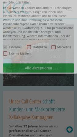 Vorschau der mobilen Webseite www.kreuzer.com, KREUZER Contact-Center GmbH
