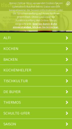 Vorschau der mobilen Webseite www.tisch-und-herd.de, Tisch und Herd