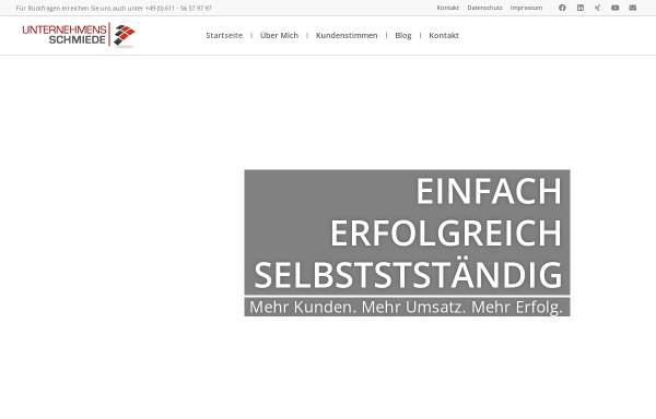 Vorschau von www.die-unternehmensschmiede.de, die-unternehmensschmiede.de | Thomas Rodig