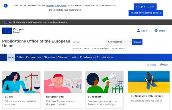 Vorschau von publications.europa.eu, Amt für Veröffentlichungen der Europäischen Union