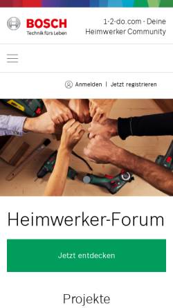 Vorschau der mobilen Webseite www.1-2-do.com, Tipps und Tricks zum Selber Machen im 1-2-do Heimwerker Forum