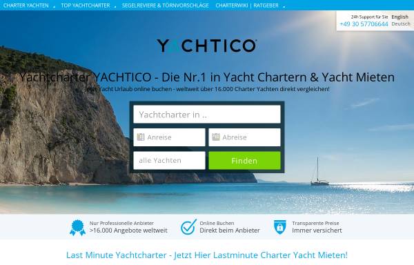 Yachtico.com - Boote mieten & Yachtcharter weltweit in einer Suche